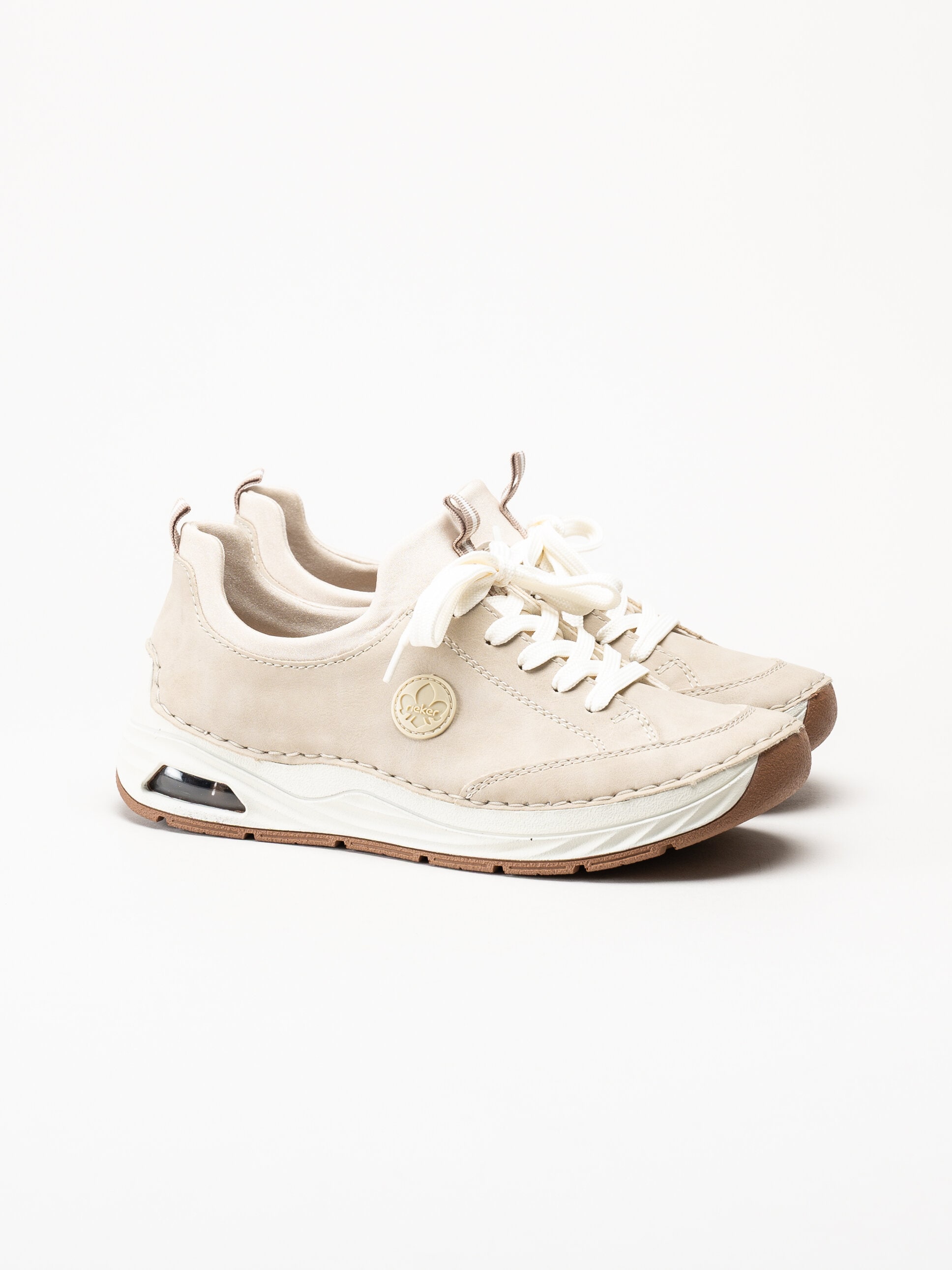 Rieker - Beige slip on skor