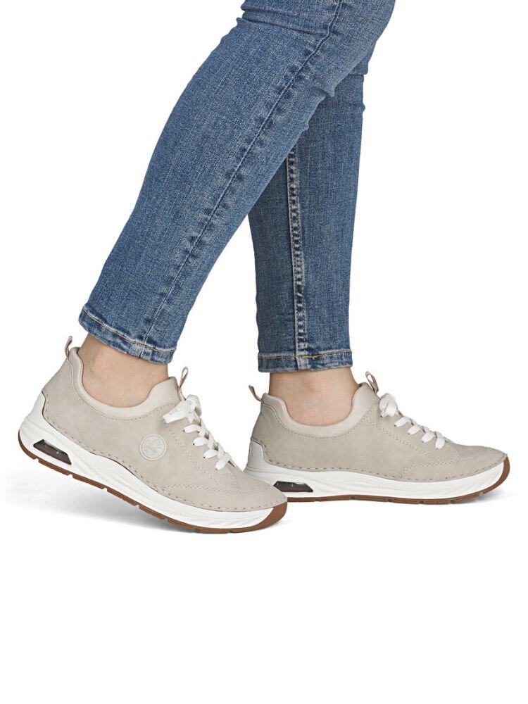 Rieker - Beige slip on skor