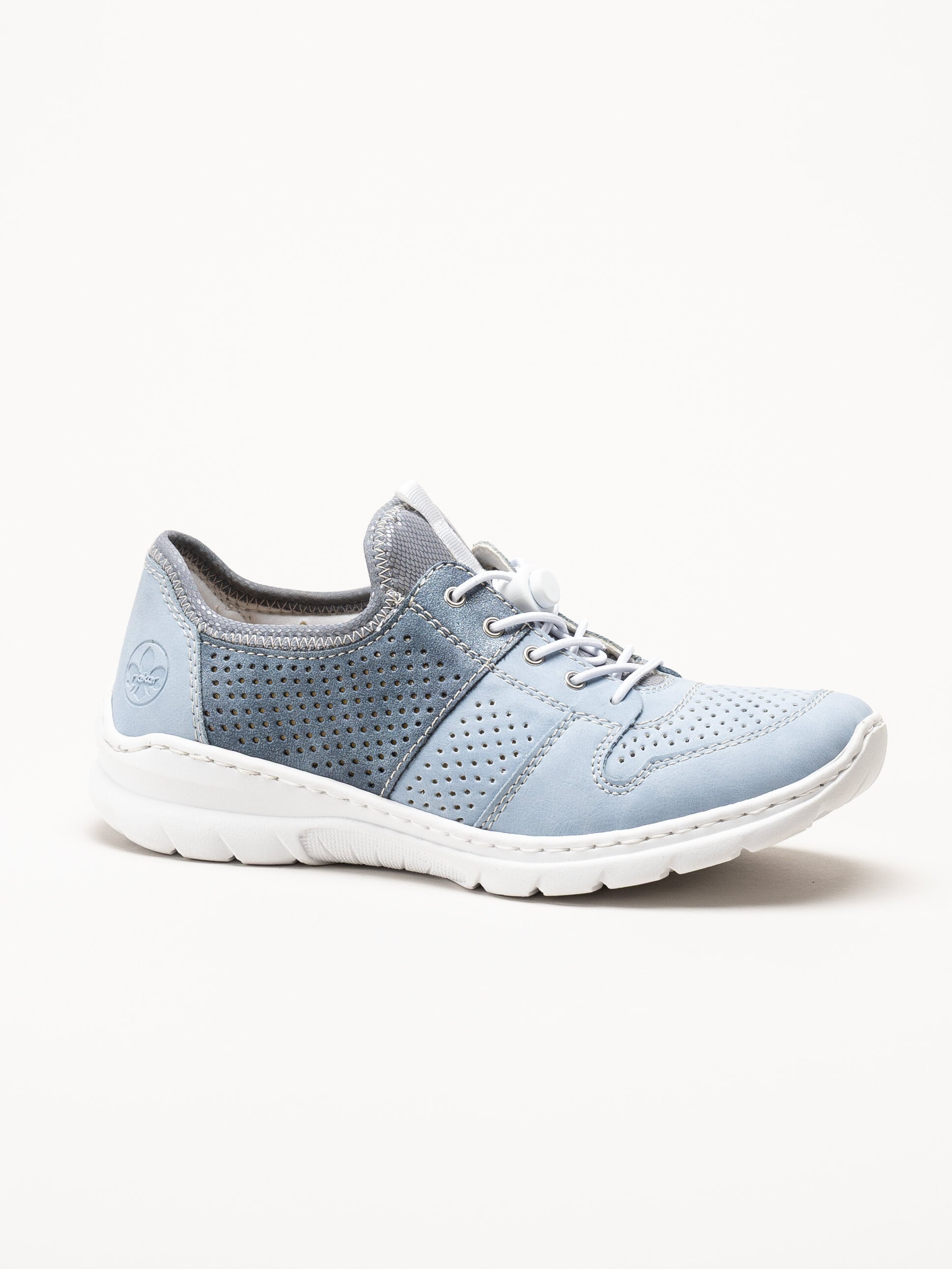 Rieker - Ljusblå slip on skor