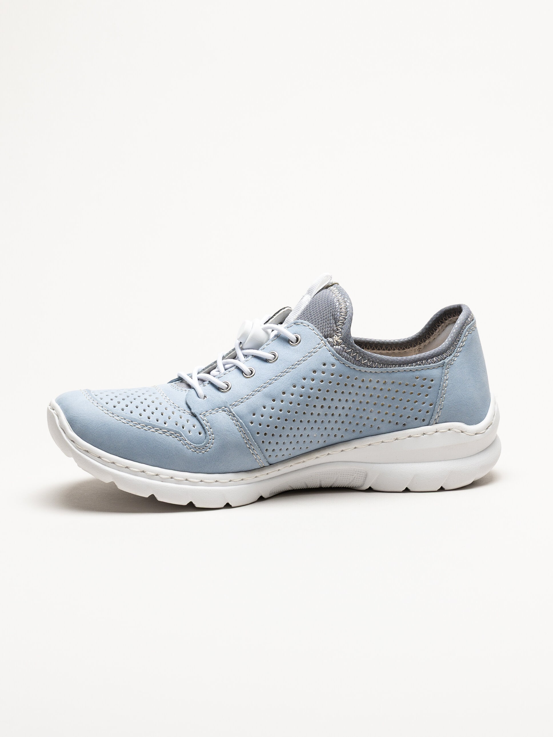 Rieker - Ljusblå slip on skor