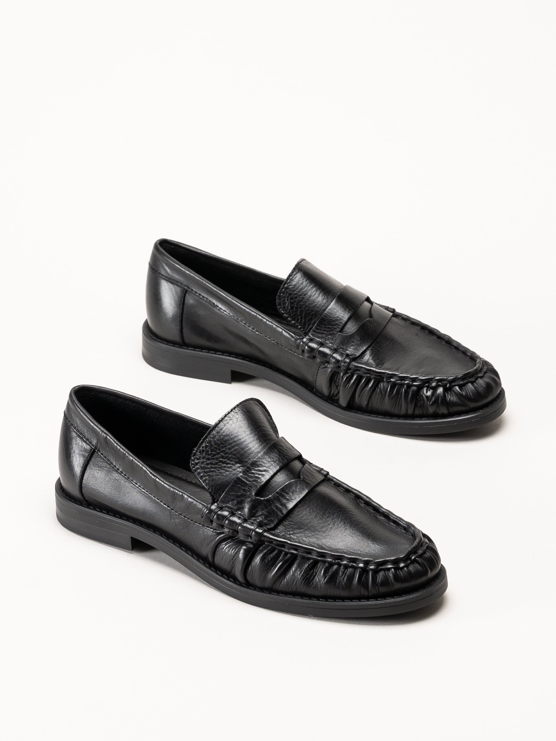 Johnny Bulls - Brooklyn - Svarta loafers i skinn