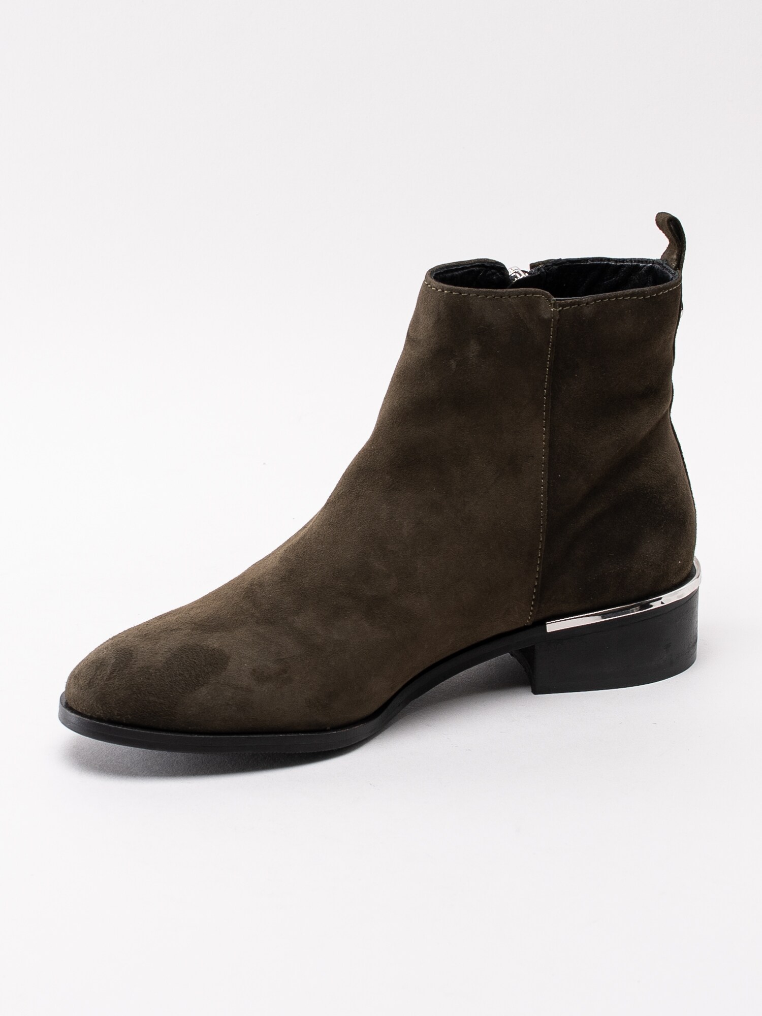 10193010 Copenhagen Shoes Cherish Colore CS1891-228 mörkgröna boots med silver-zip och häljärn-2