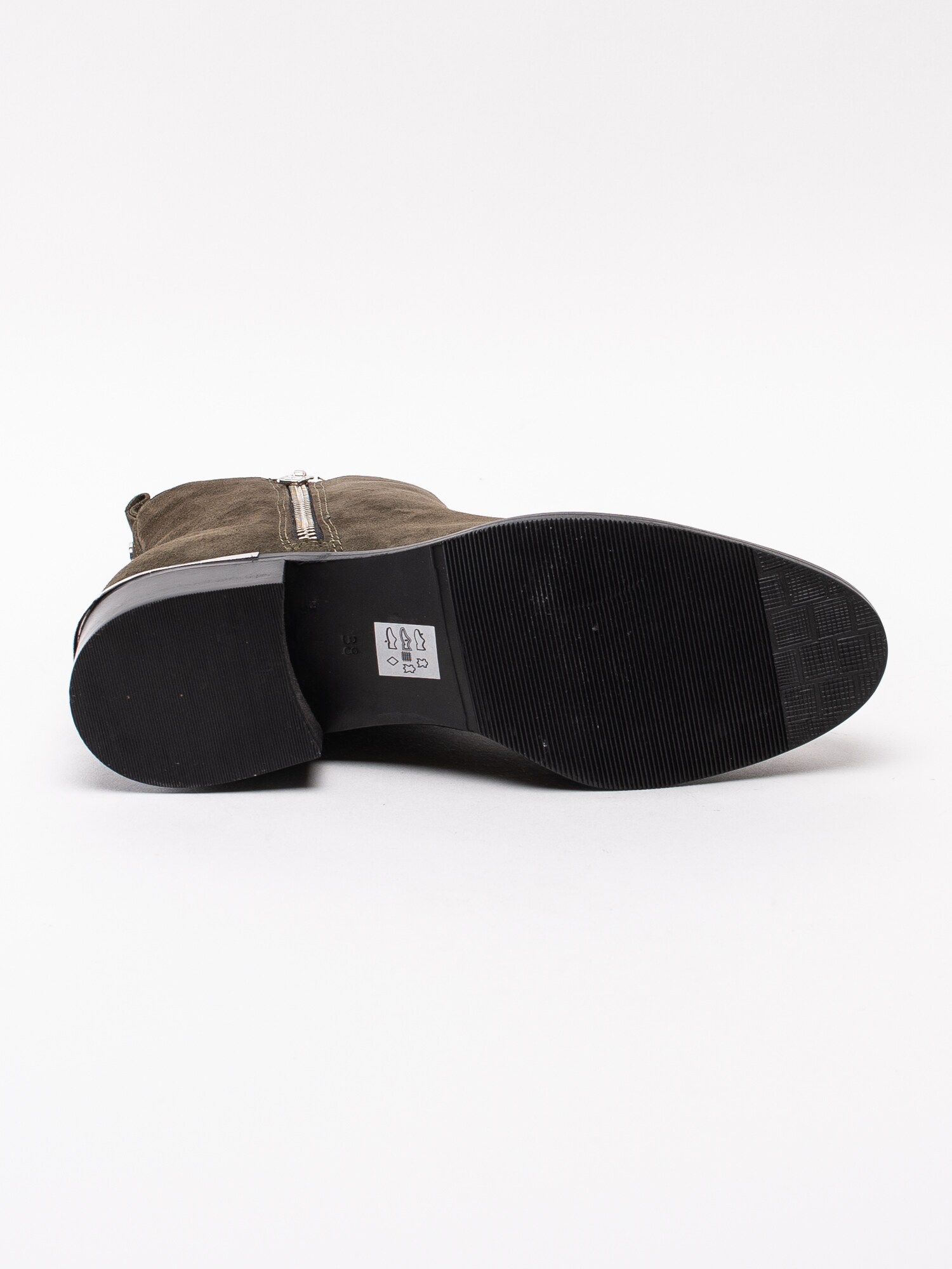 10193010 Copenhagen Shoes Cherish Colore CS1891-228 mörkgröna boots med silver-zip och häljärn-5