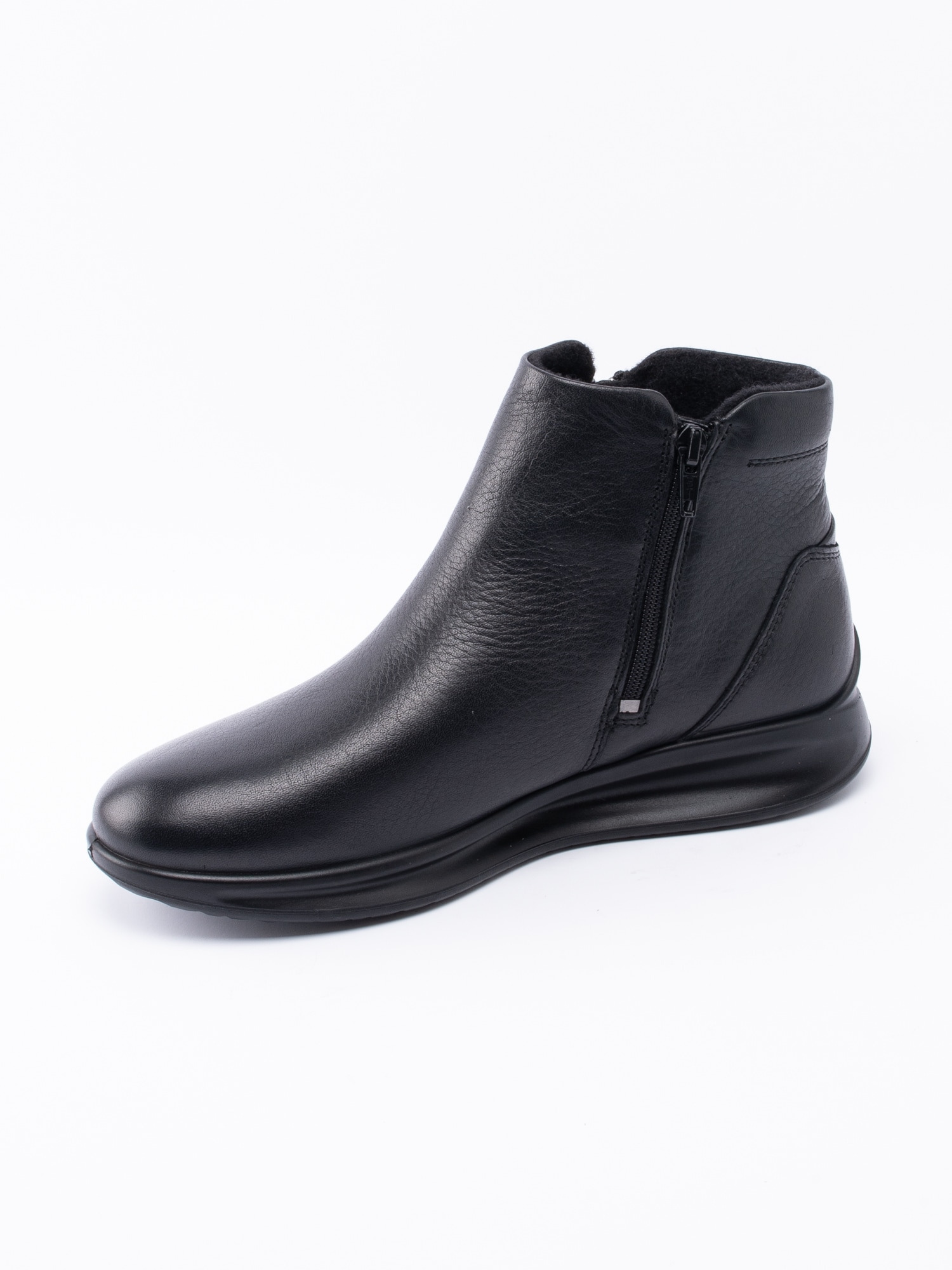 10193024 Ecco Aquet Ladies GTX 207083-01001 svarta boots med två dragkedjor-2