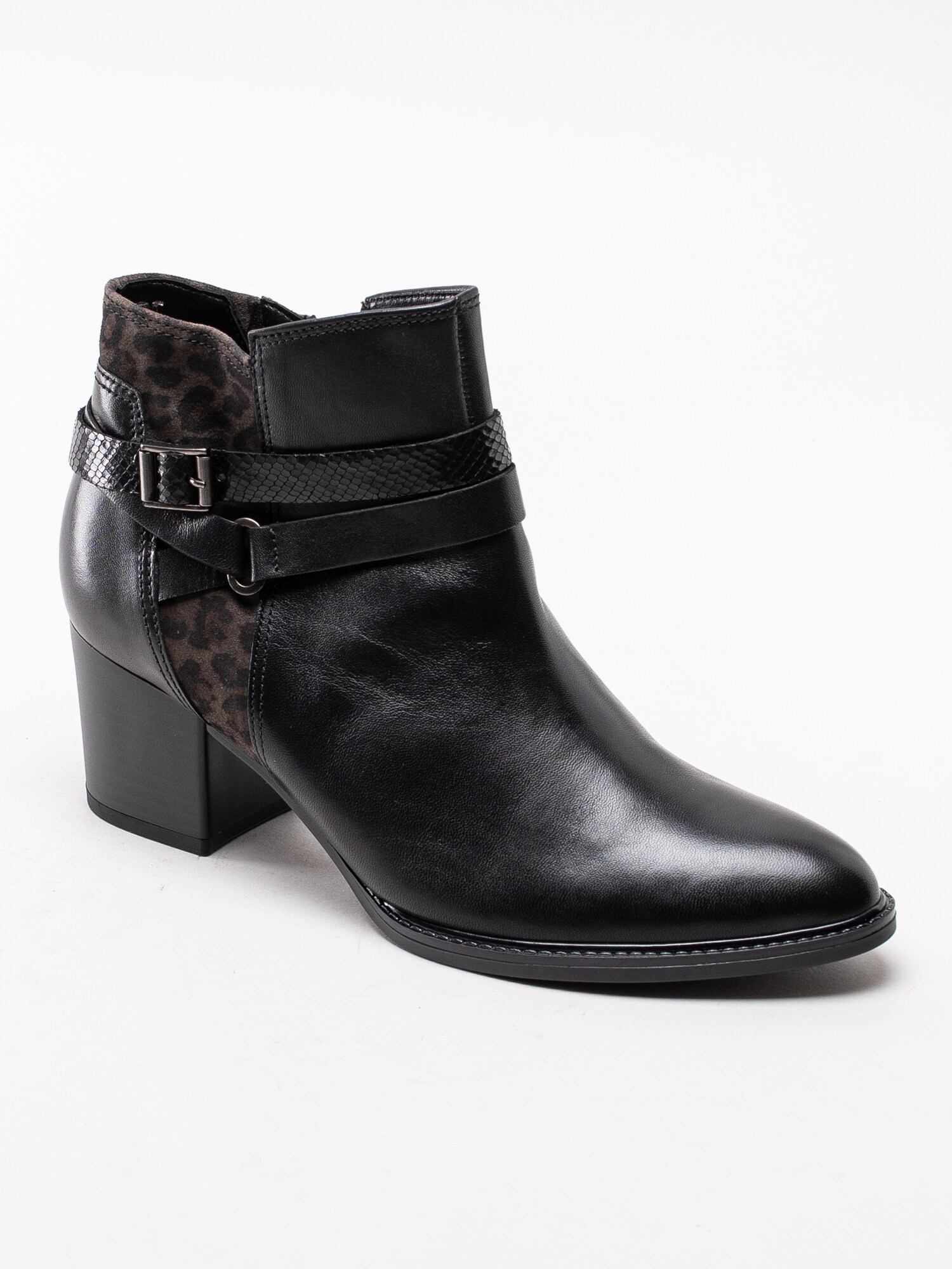 10193027 Gabor 32.893-67 svarta boots med leopard detalj-1