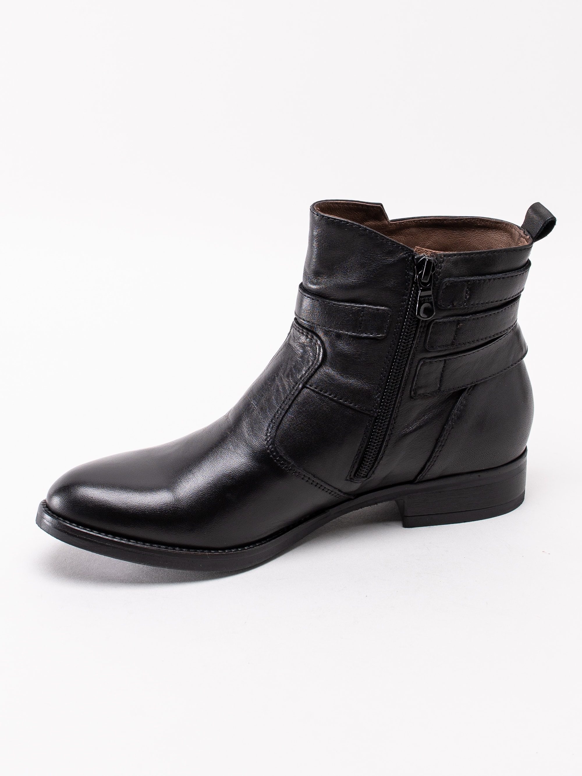 10193052 Nero Giardini A908755-100 svarta boots med dekorativt spänne-2