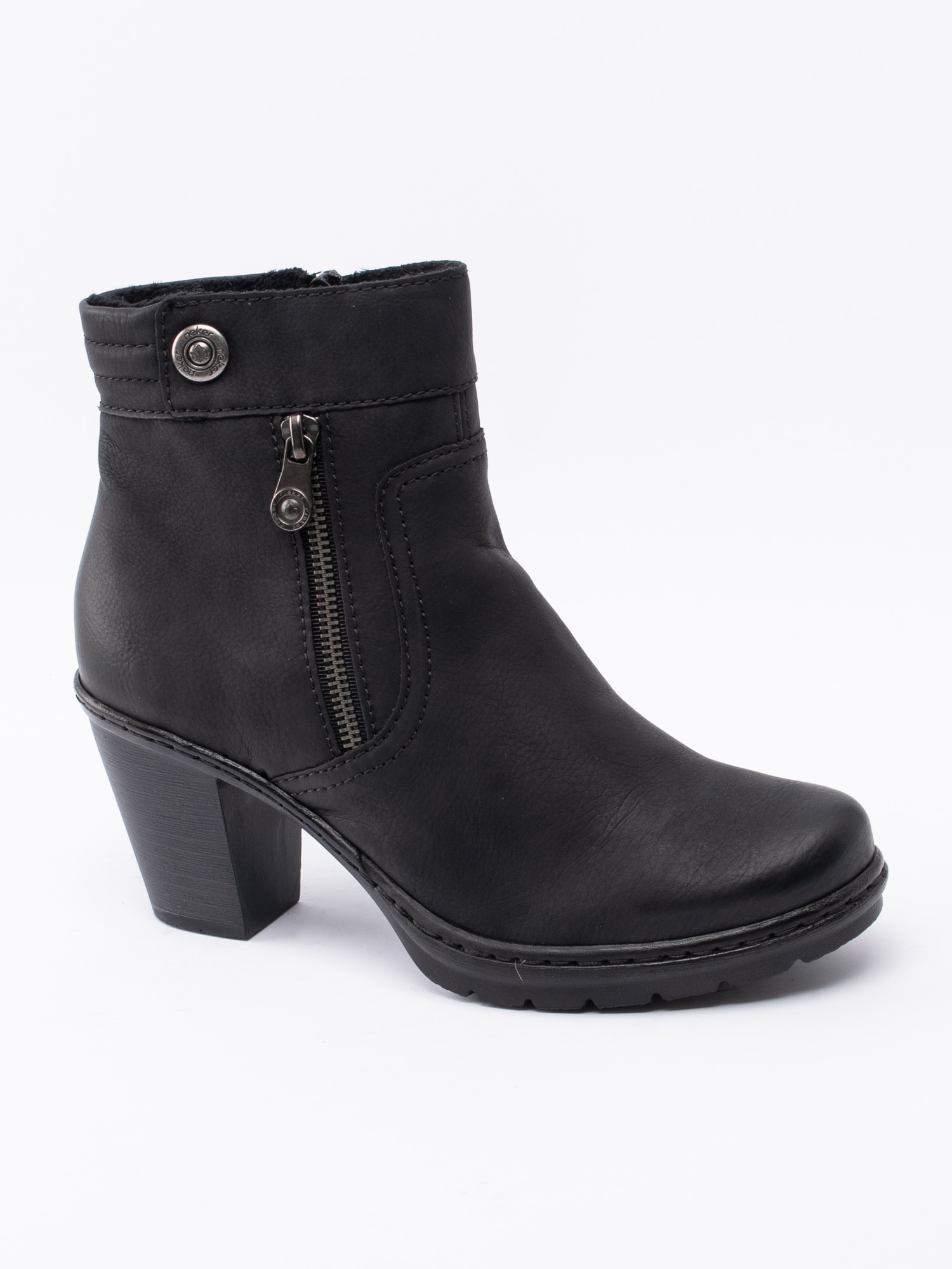 10193066 Rieker Y1553-01 svarta boots med dekorzip-1