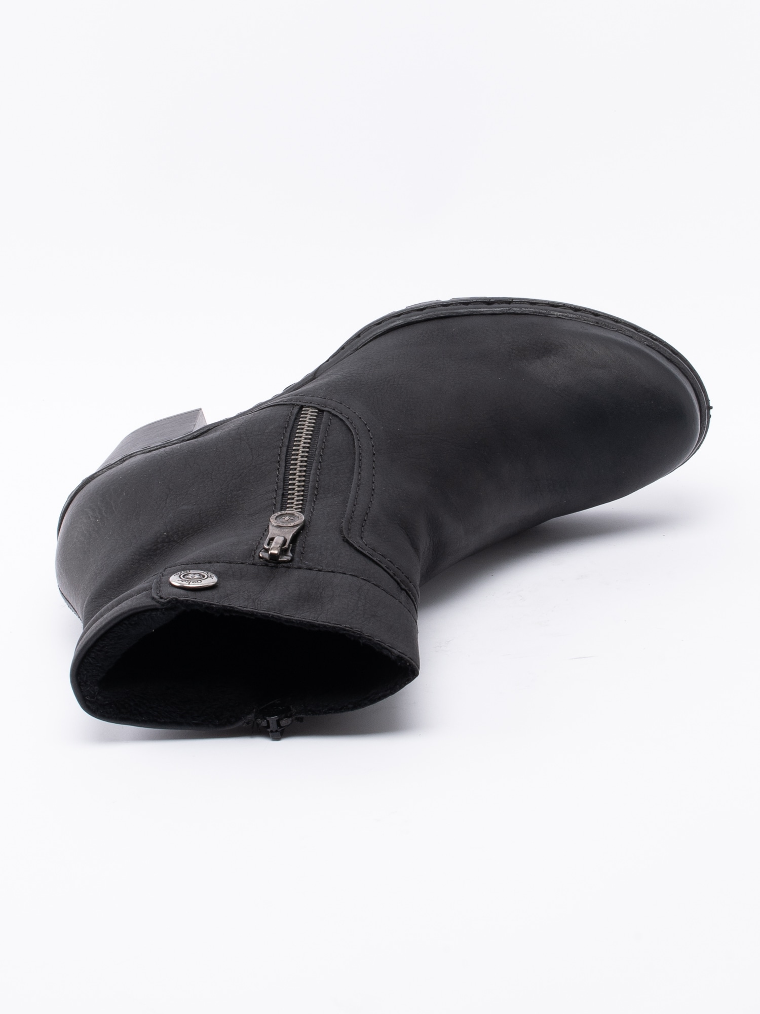 10193066 Rieker Y1553-01 svarta boots med dekorzip-4