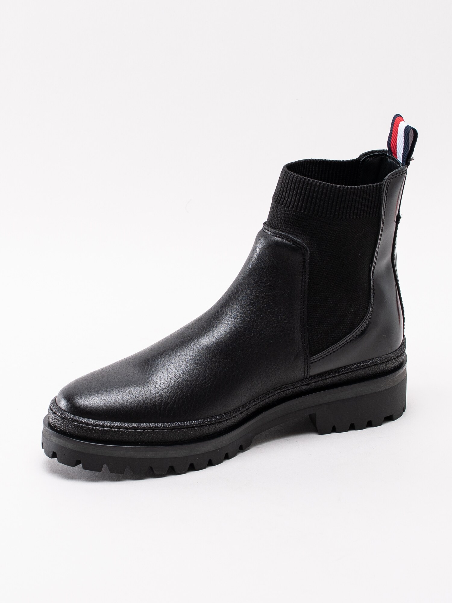 10193075 Tommy Hilfiger Corporate Ribbon C FW04323-990990 svarta chelsea boots med grov sula-2