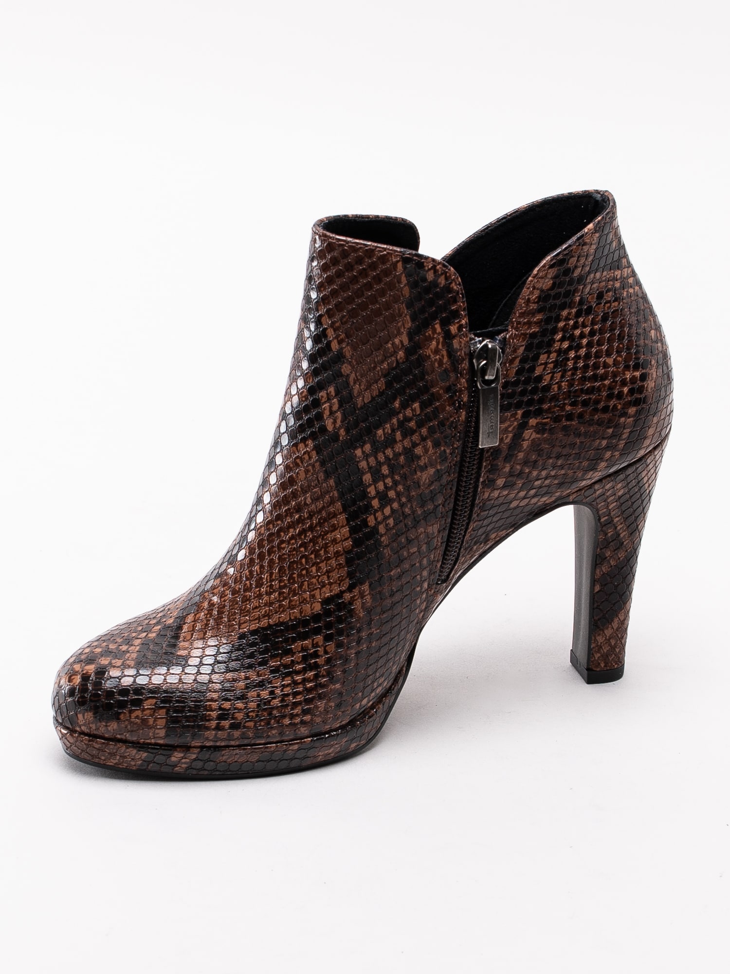10193112 Tamaris 1-25086-23-476 bruna högklackade boots med snake print-2