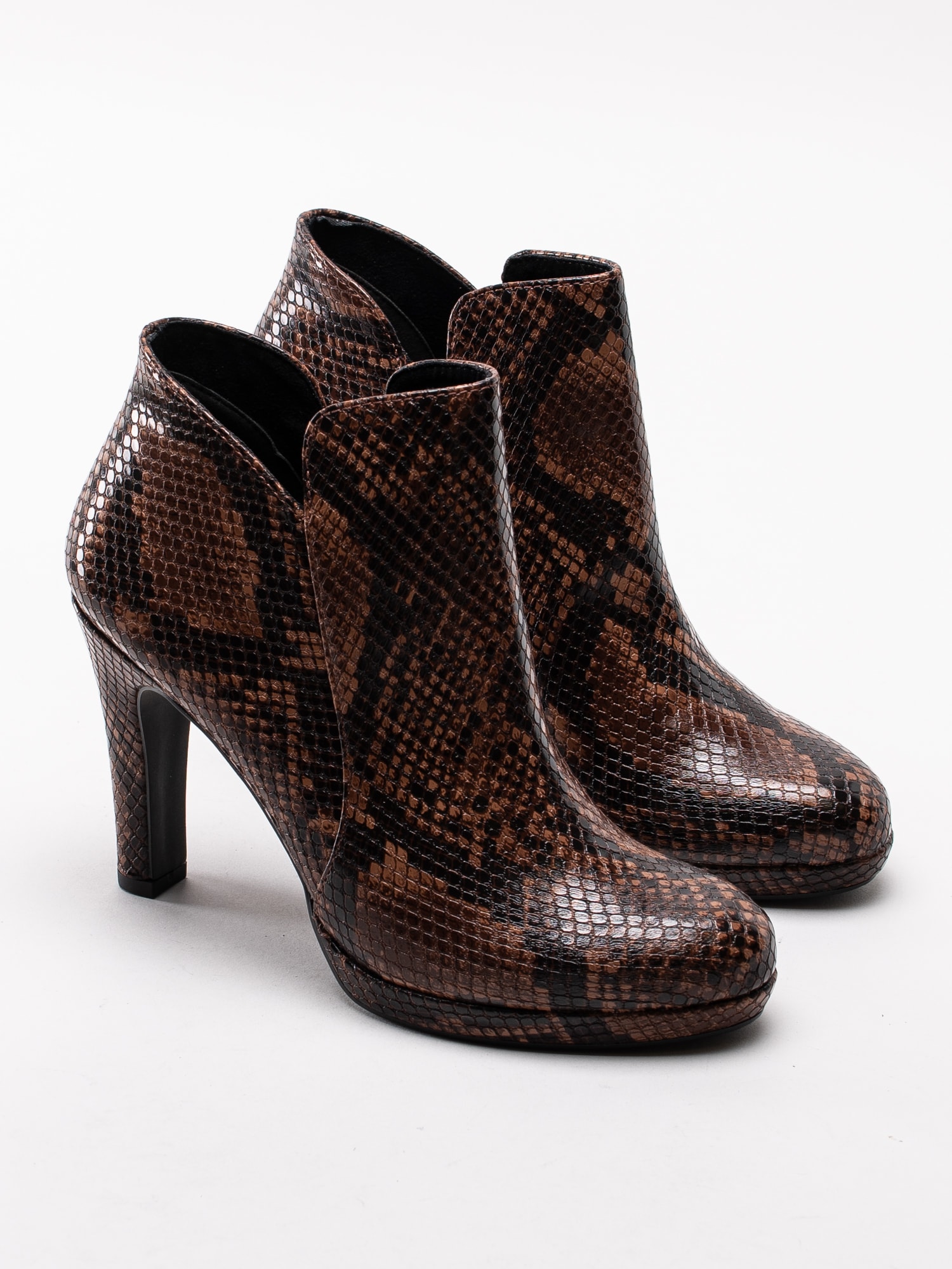 10193112 Tamaris 1-25086-23-476 bruna högklackade boots med snake print-3