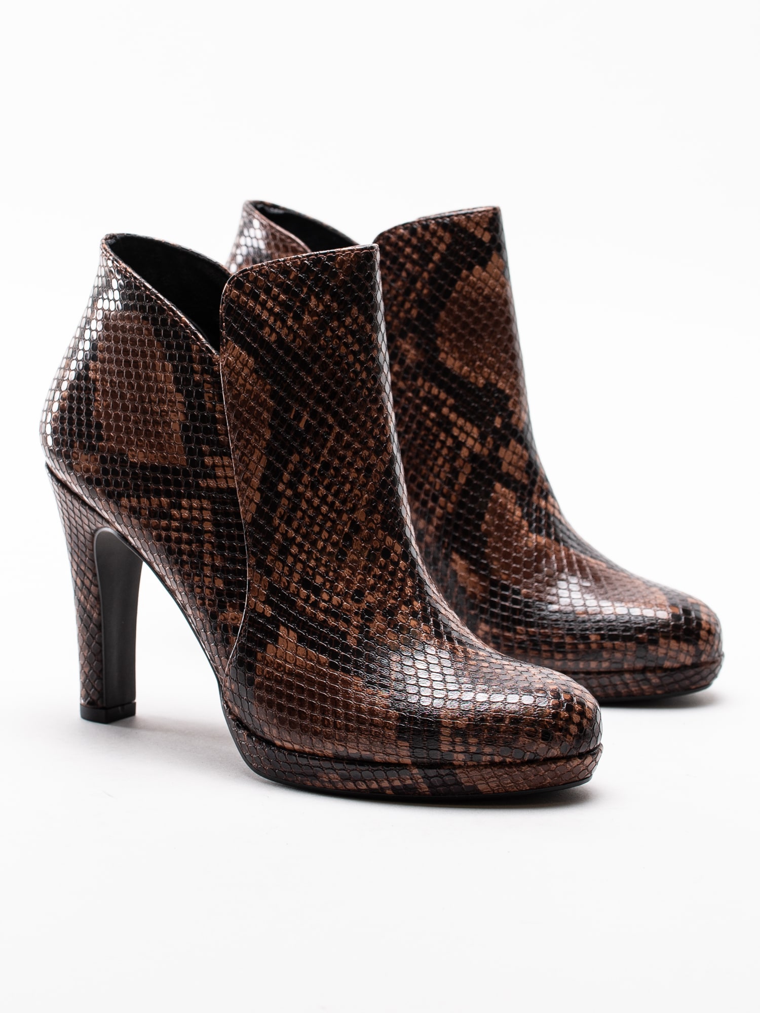 10193112 Tamaris 1-25086-23-476 bruna högklackade boots med snake print-6