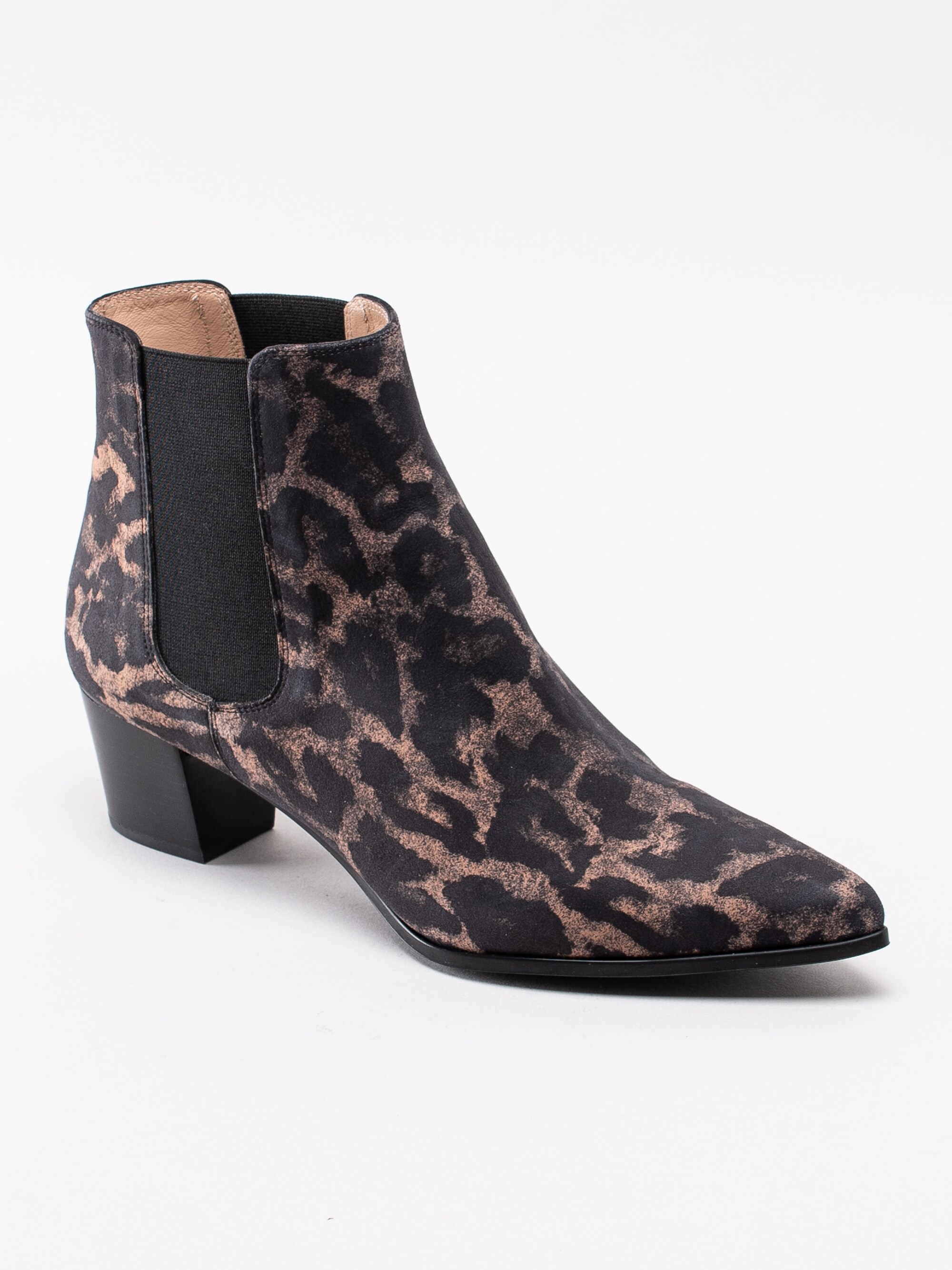 10193132 Unisa Jiste Tan Jaguar mörkbruna leopard boots med resår-1