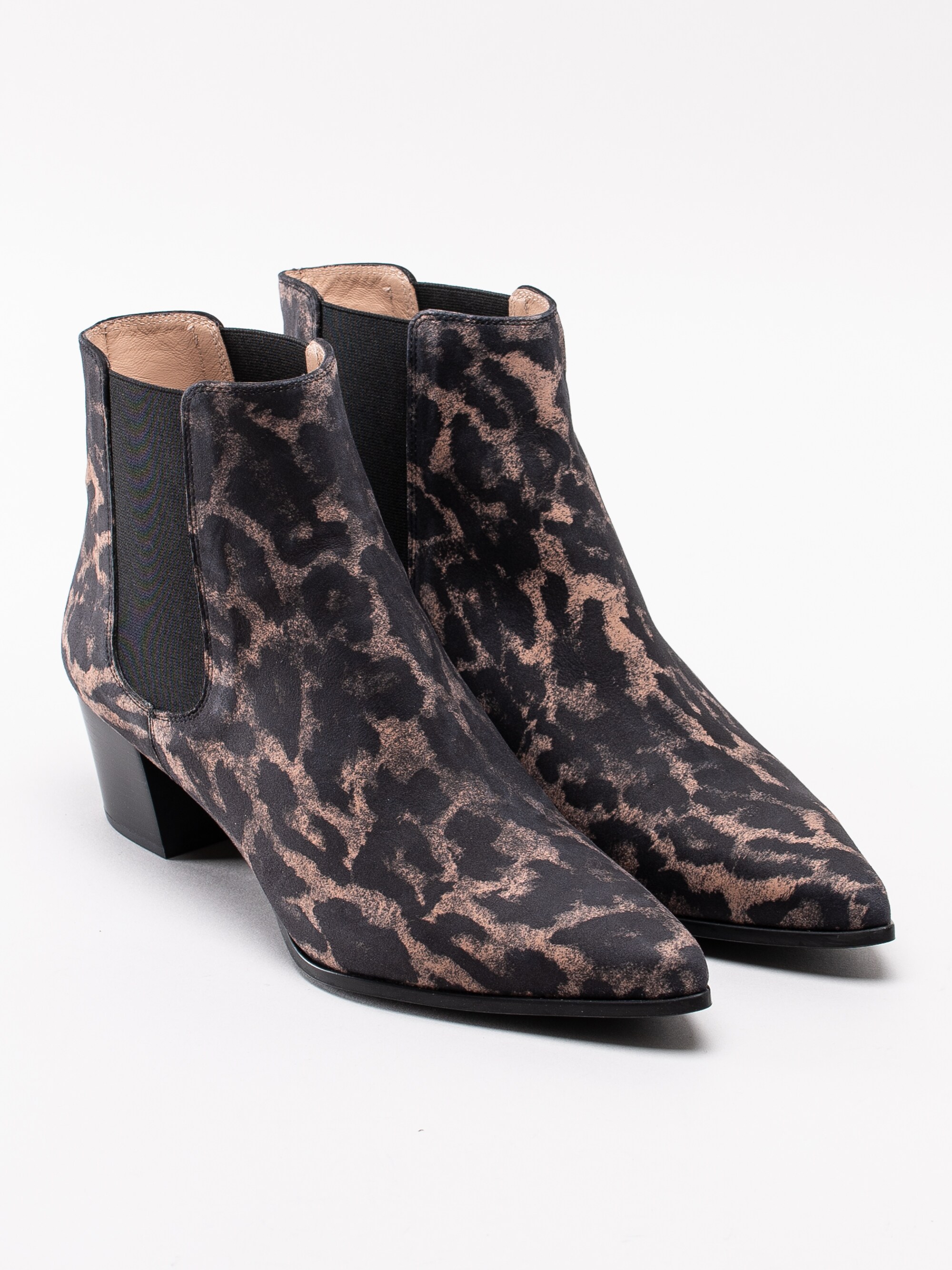 10193132 Unisa Jiste Tan Jaguar mörkbruna leopard boots med resår-3