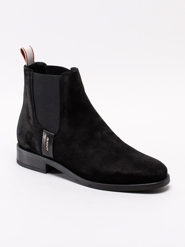 10193163 Gant Fay 19553975-G00 svarta chelsea boots i oljad mocka-1