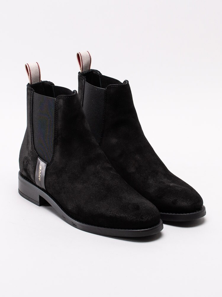 10193163 Gant Fay 19553975-G00 svarta chelsea boots i oljad mocka-3