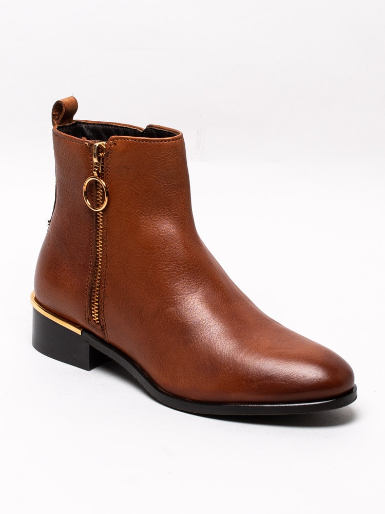 10203021 Copenhagen Shoes Fever Leather 20 CS5234-112 Bruna boots i skinn med gulddetaljer-1