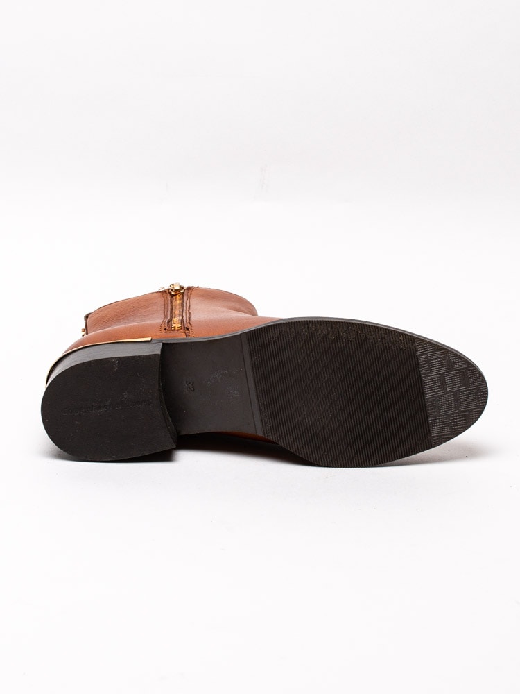 10203021 Copenhagen Shoes Fever Leather 20 CS5234-112 Bruna boots i skinn med gulddetaljer-5