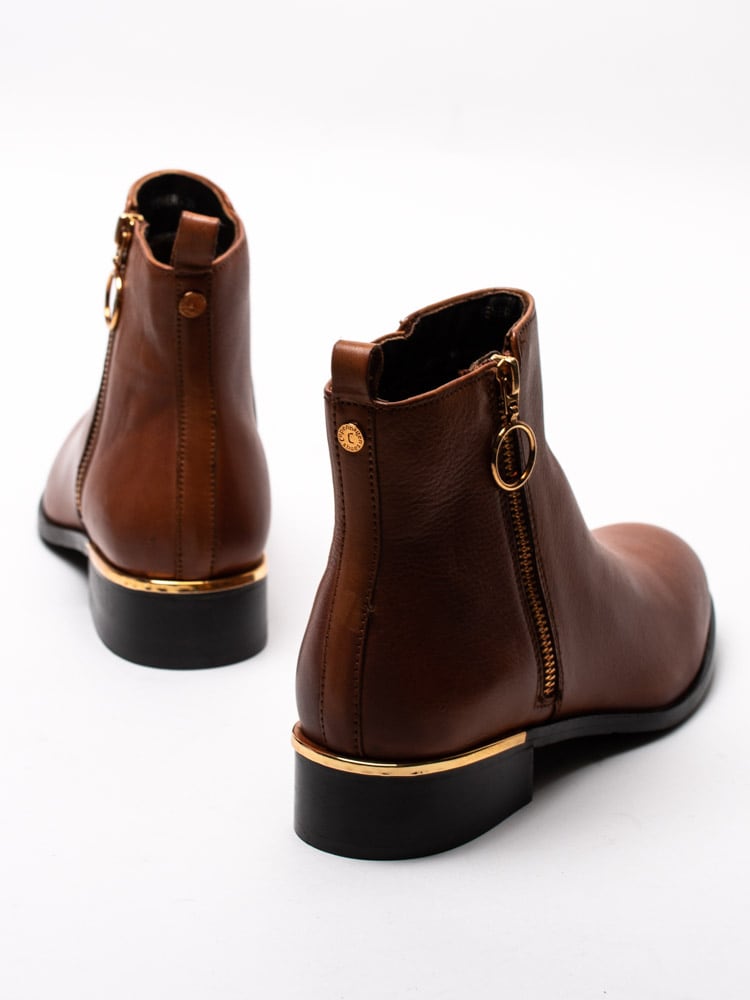 10203021 Copenhagen Shoes Fever Leather 20 CS5234-112 Bruna boots i skinn med gulddetaljer-7