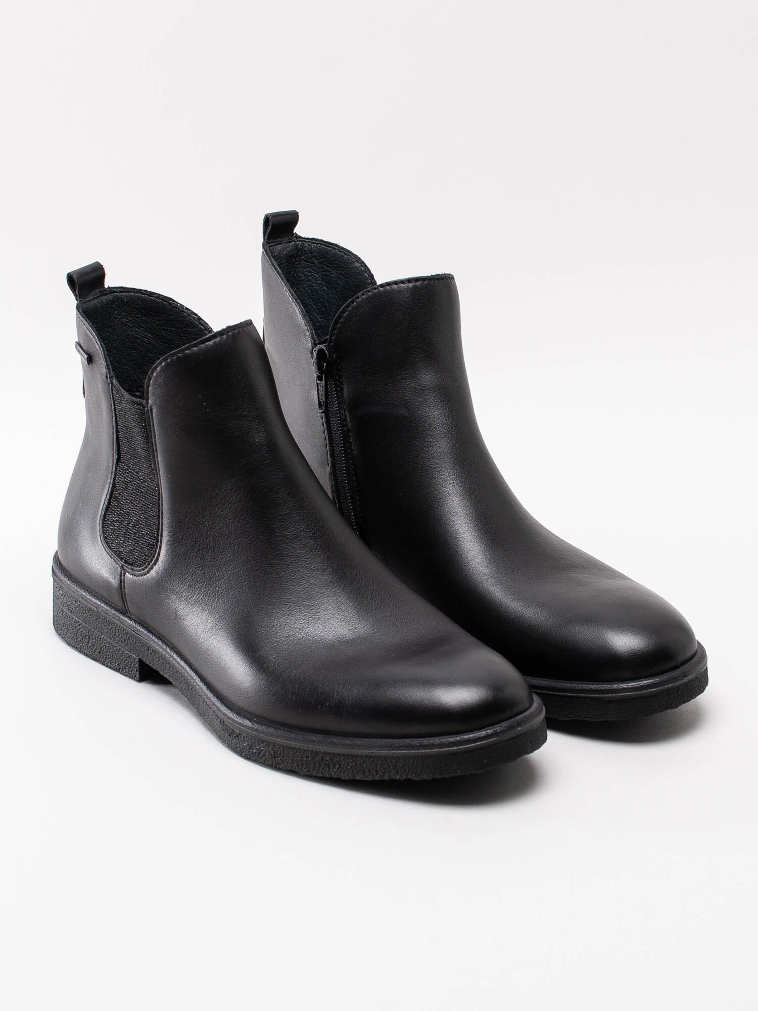 10203042 Legero Soana GTX 00684-0100 Svarta vattentäta chelsea boots med glittrig resår-3