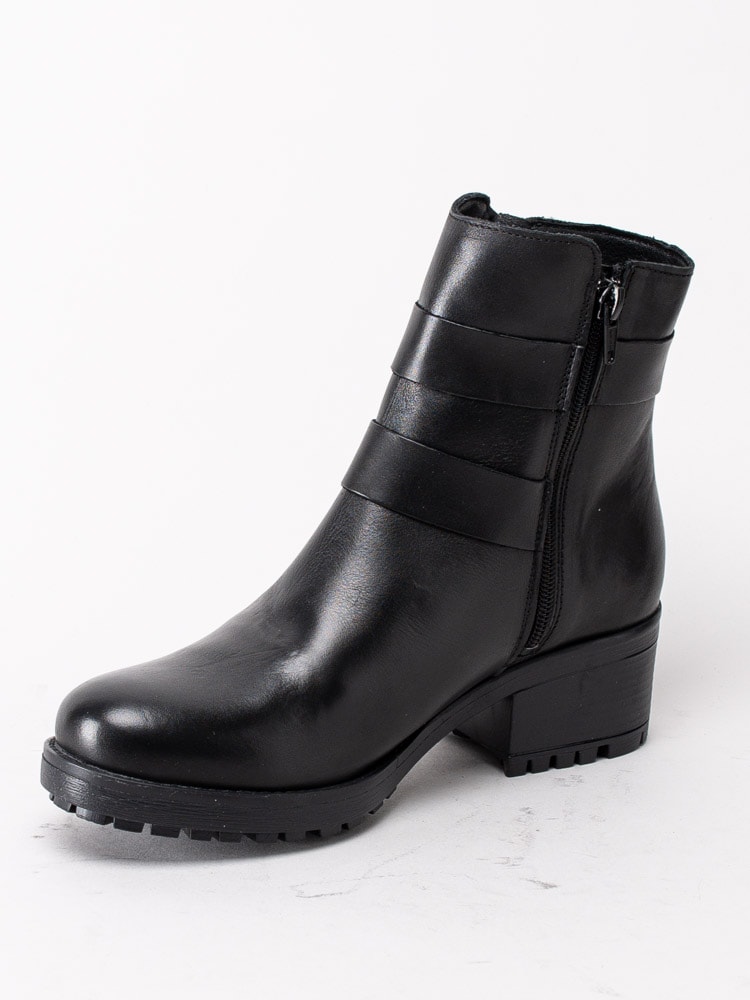 10203063 Emma 495-2499-01 Svarta boots med bred klack-8