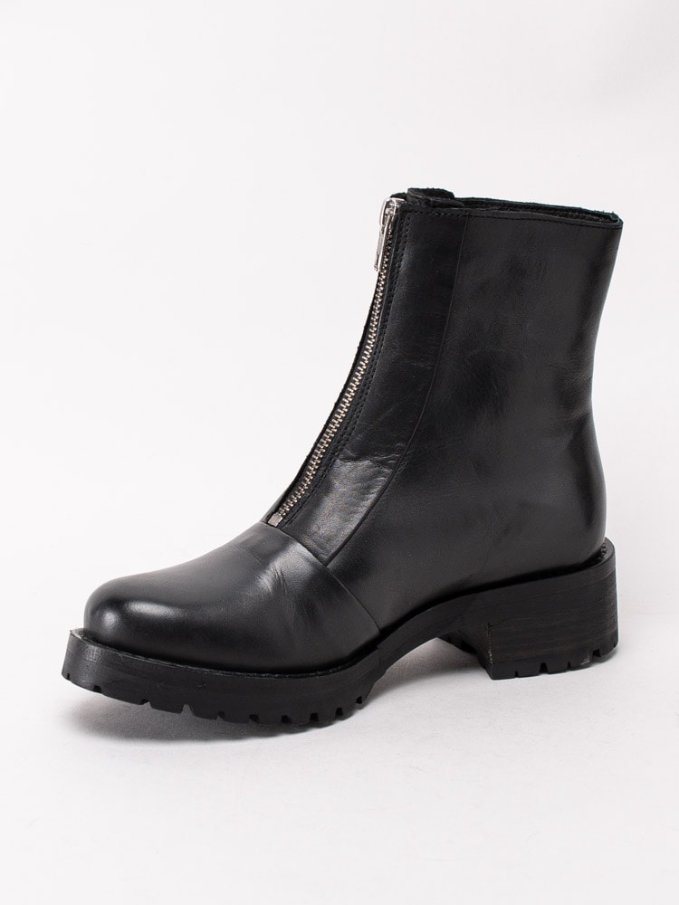 10203139 Rosa Negra 837-1337-101 Svarta boots i skinn med dragkedja-2