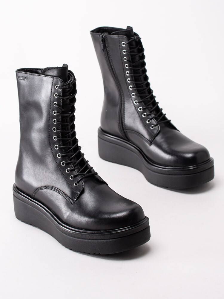 10203152 Vagabond Tara 4846-001-20 Black Svarta platåboots i skinn-6