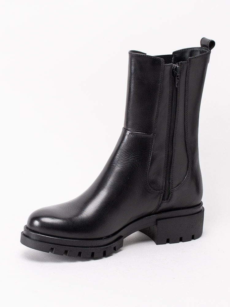 10203154 Tamaris 1-25952-25-001 Black Svarta höga boots i skinn-8