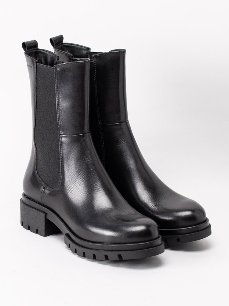 10203154 Tamaris 1-25952-25-001 Black Svarta höga boots i skinn-9