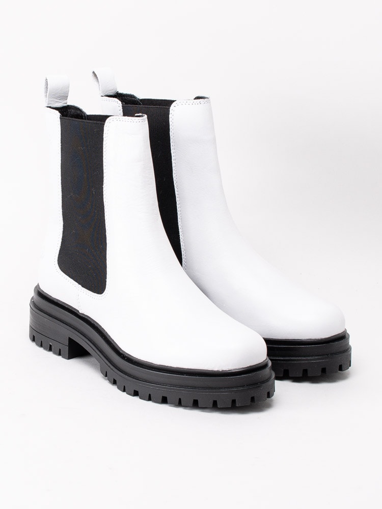 10203167 Rosa Negra 837-2584-102 White Vita höga chelsea boots i skinn-3