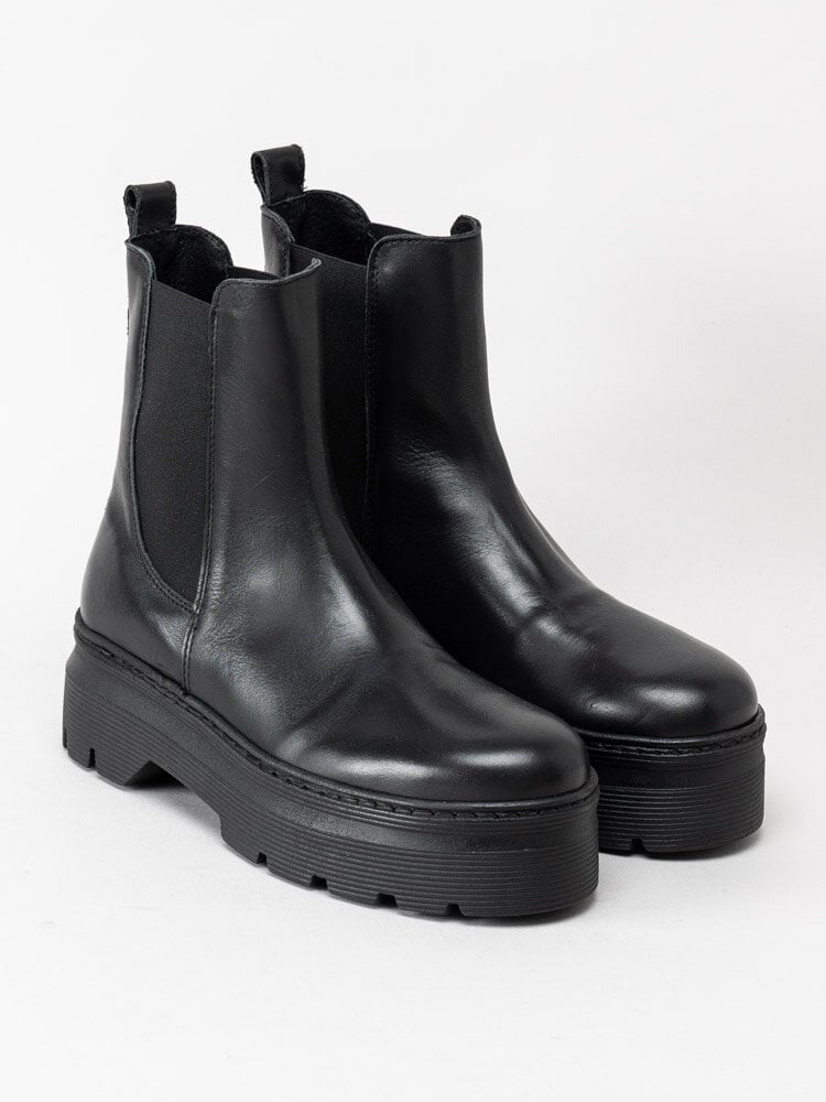 Pavement - Viola - Svarta höga boots i skinn