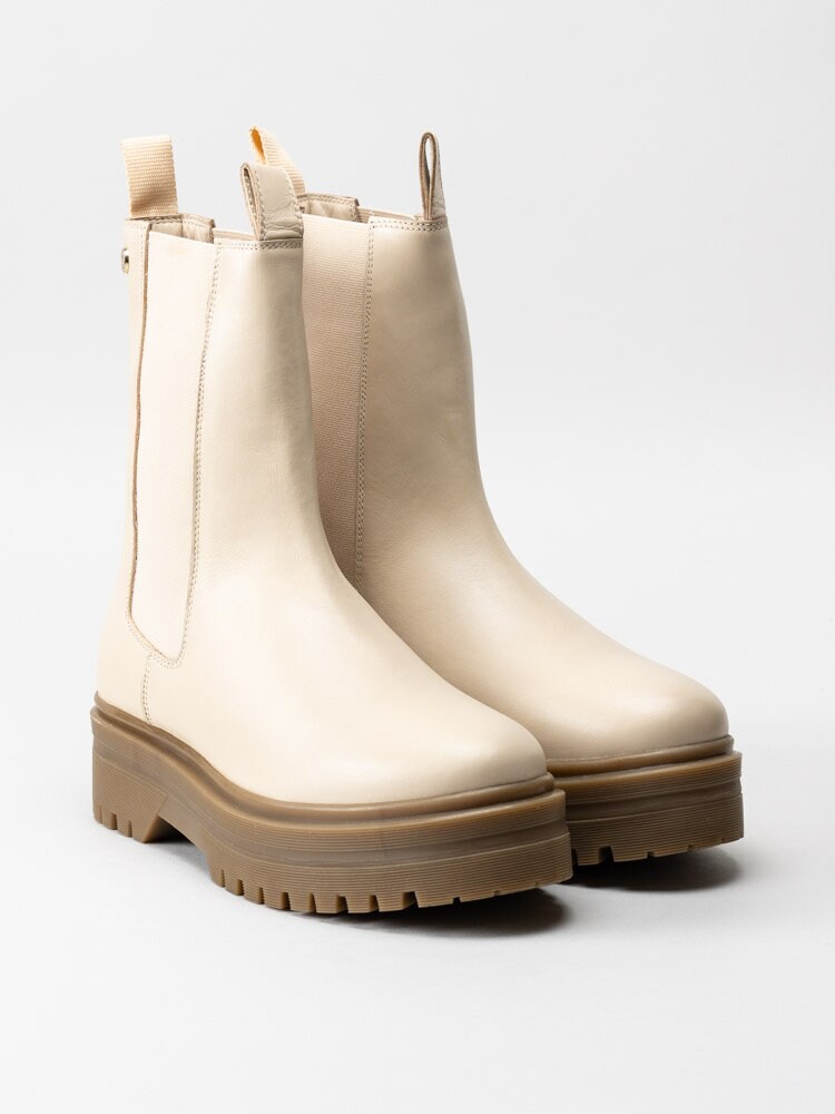 Copenhagen Shoes - Going - Ljusbeige höga resårboots i skinn