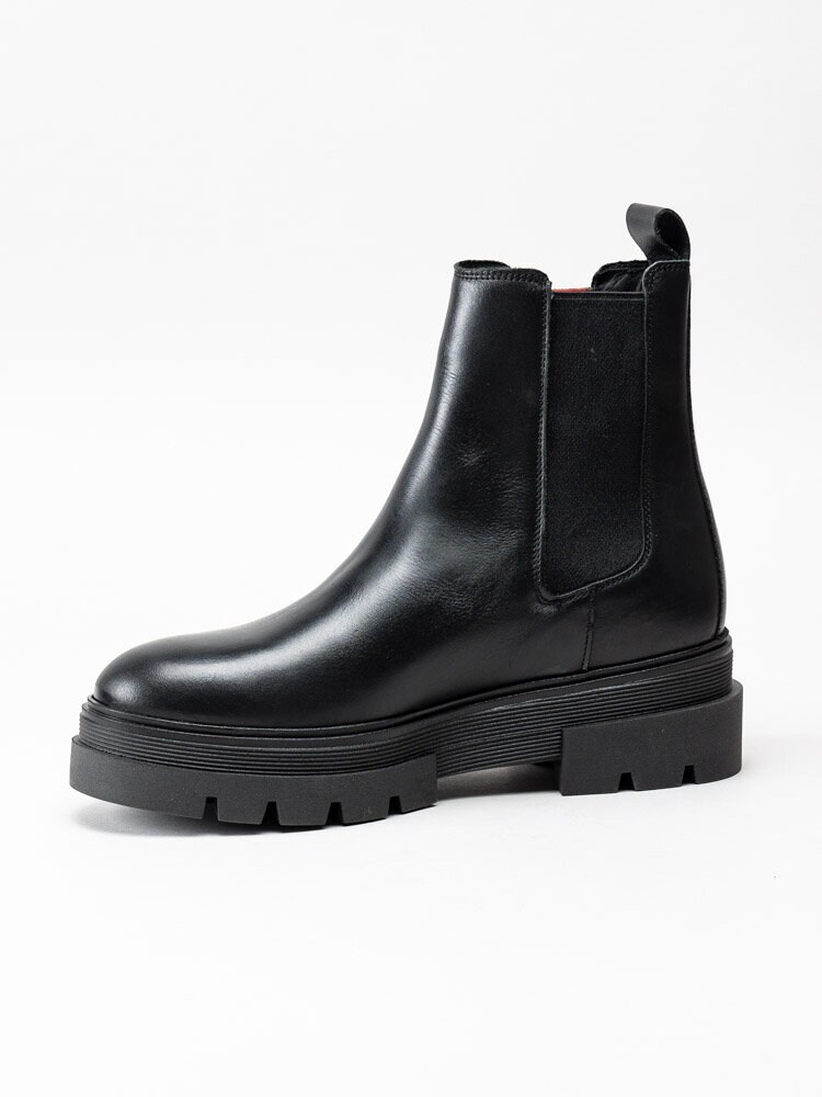 Tommy Hilfiger - Monochromatic Chelsea - Svarta chelsea boots i skinn