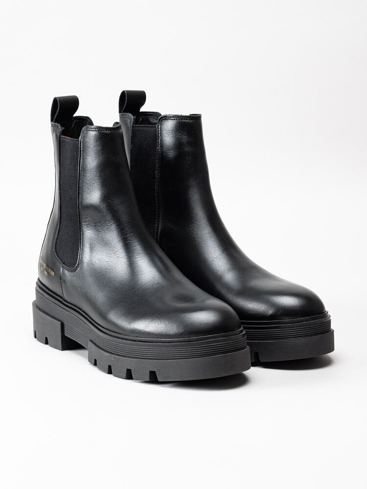 Tommy Hilfiger - Monochromatic Chelsea - Svarta chelsea boots i skinn