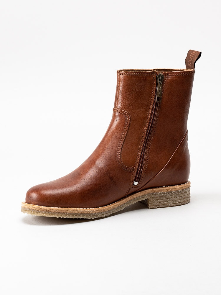Ten Points - Astrid - Ljusbruna boots i skinn
