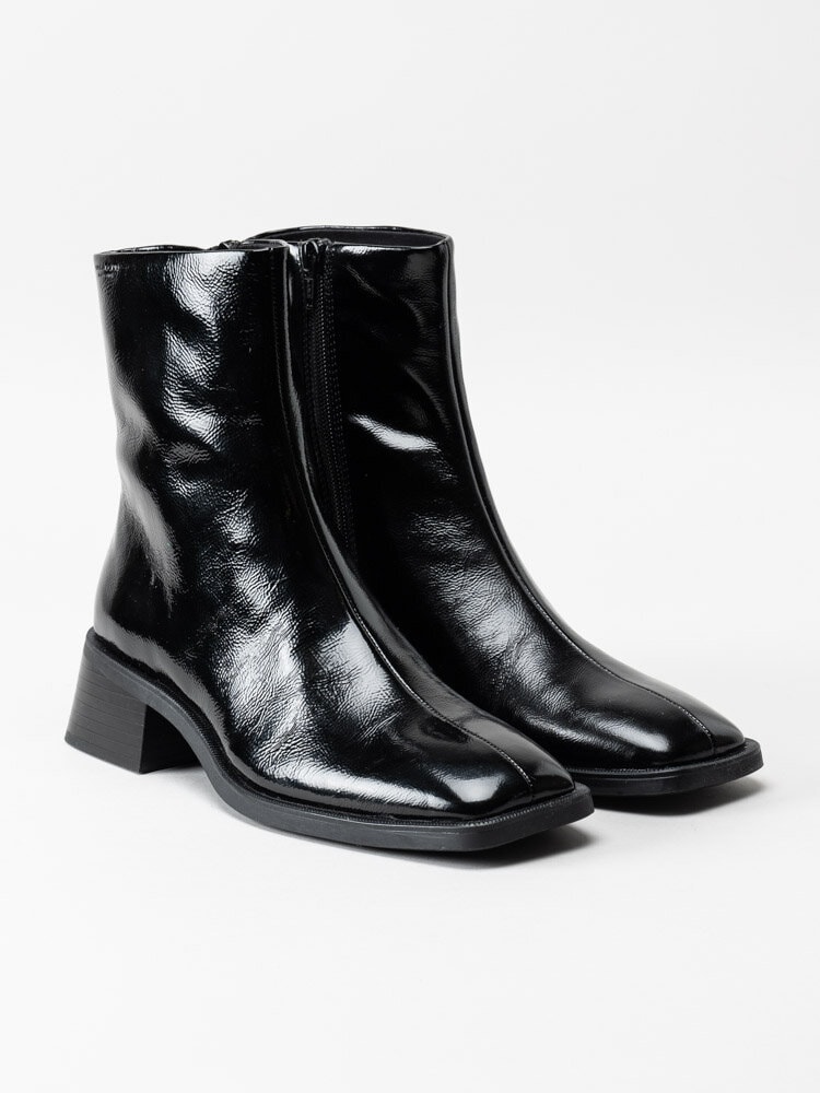 Vagabond - Blanca Patent Leather - Svarta boots i lackskinn