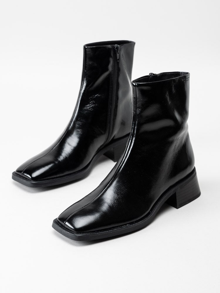 Vagabond - Blanca Patent Leather - Svarta boots i lackskinn