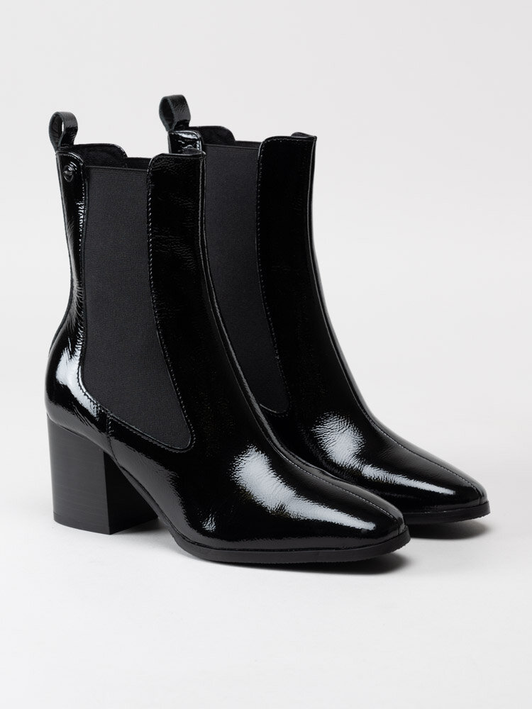 Tamaris - Svarta chelsea boots i lack