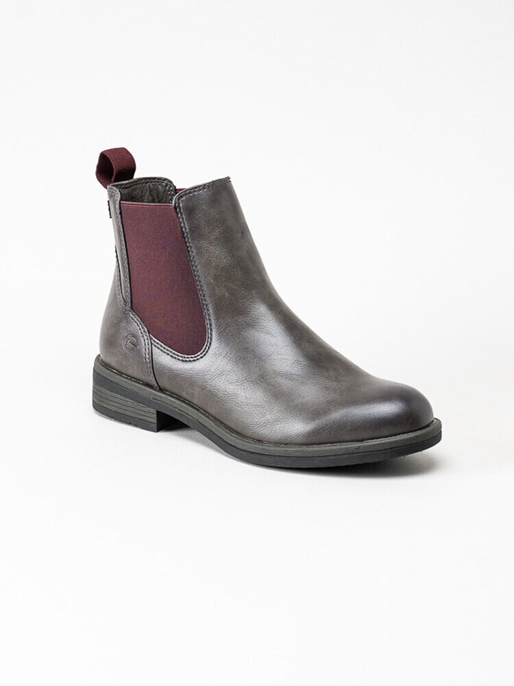 Tamaris - Grå bruna chelsea boots