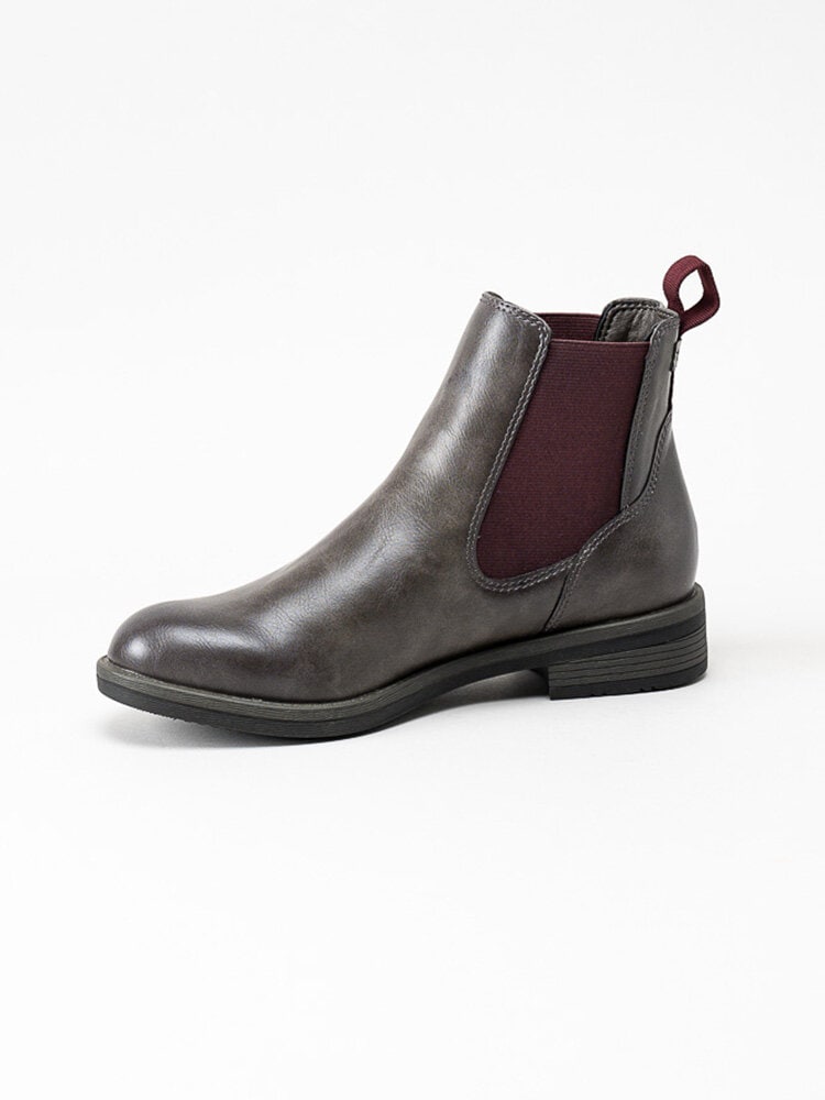 Tamaris - Grå bruna chelsea boots