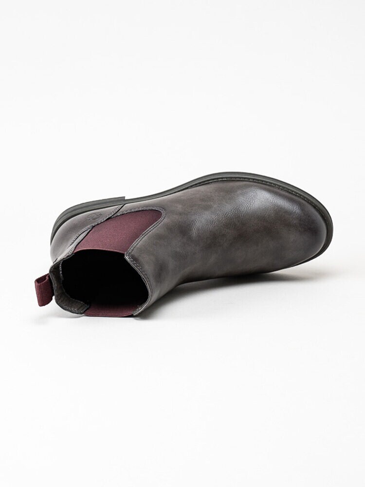 Tamaris - Grå bruna chelsea boots
