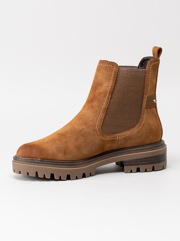 Tamaris - Ljusbruna chelsea boots med vintage look