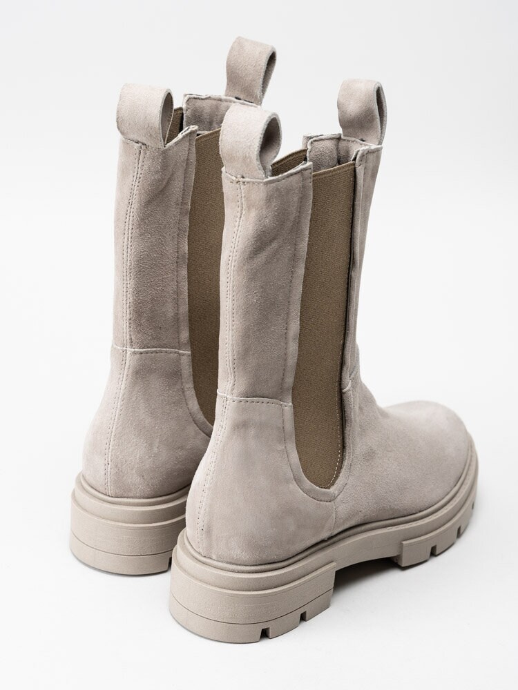 Mjus - Beige höga boots i mocka