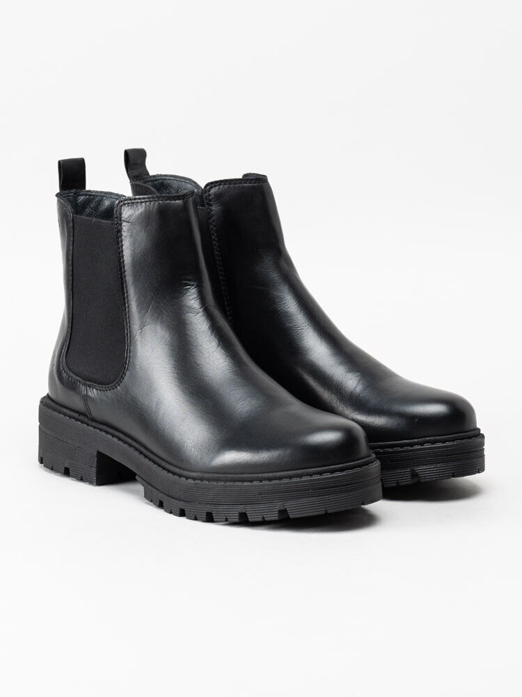 Rosa Negra - Svarta chelsea boots i skinn