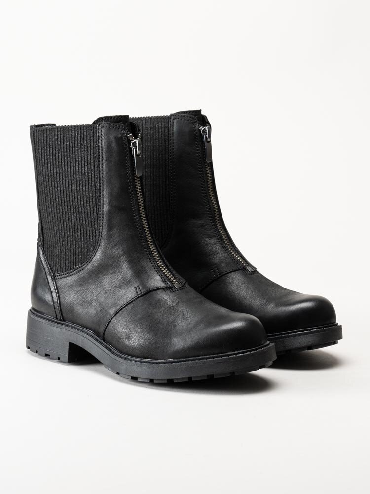Clarks - Orinoco2 Up - Svarta boots i skinn