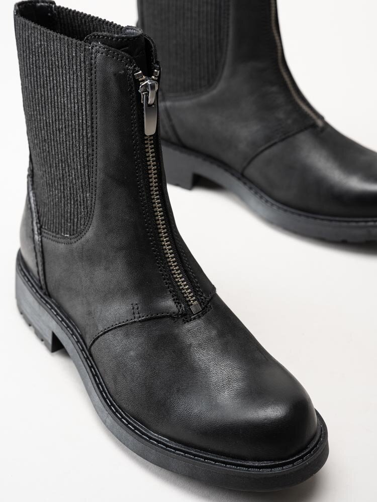 Clarks - Orinoco2 Up - Svarta boots i skinn