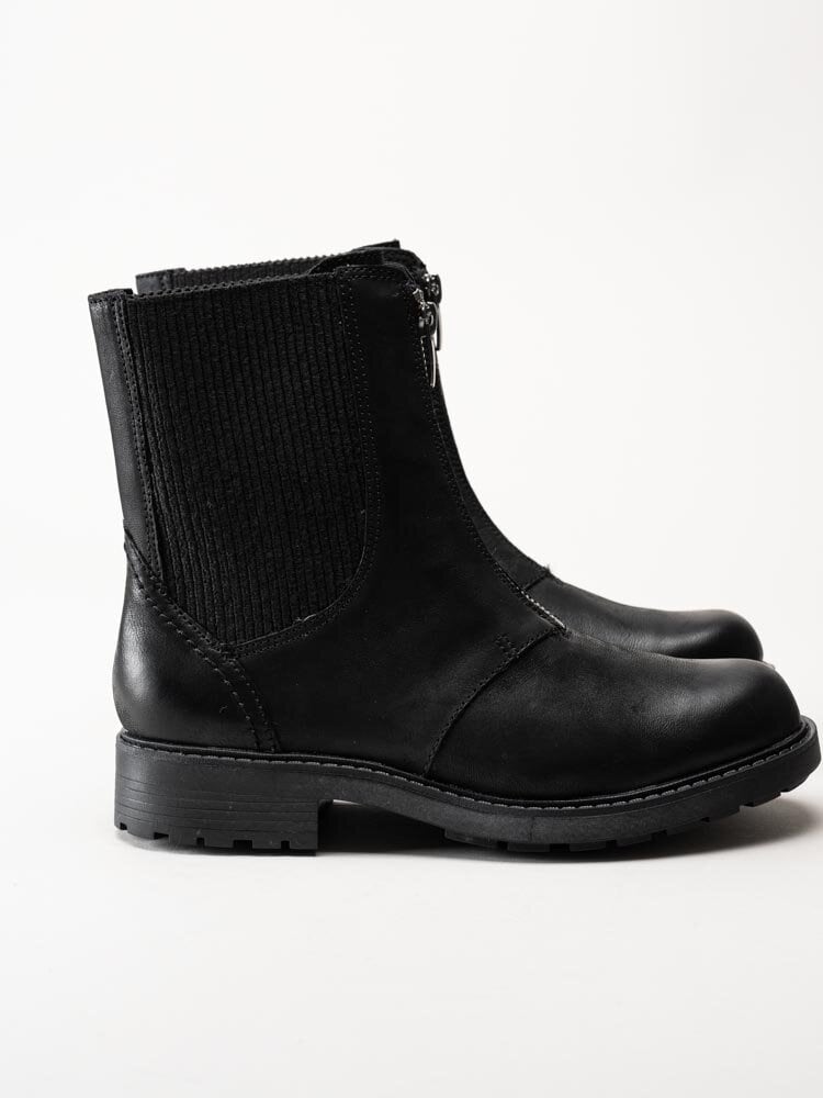 Clarks - Orinoco2 Up - Svarta boots i skinn