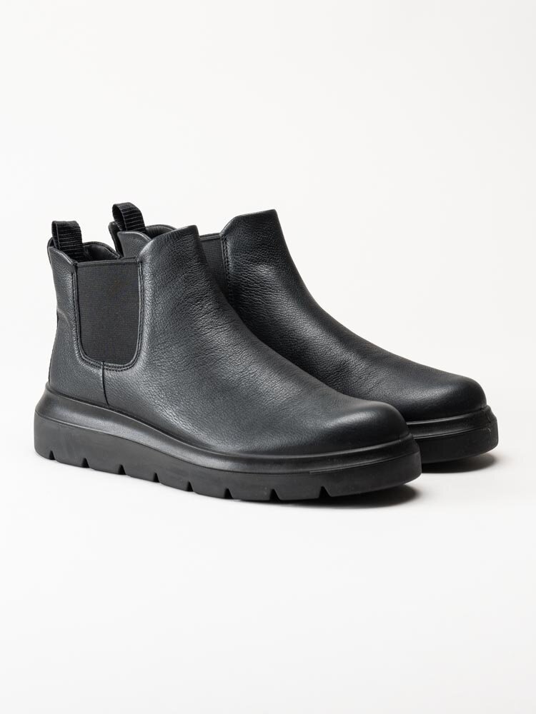 Ecco - Nouvelle - Svarta chelsea boots i skinn