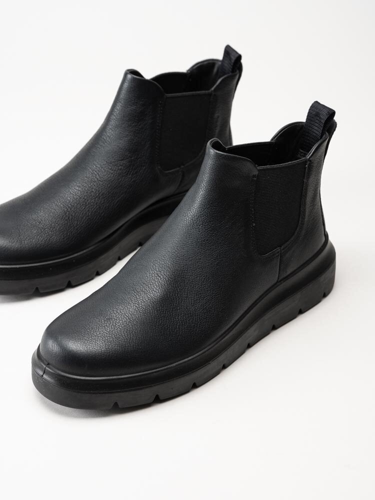 Ecco - Nouvelle - Svarta chelsea boots i skinn