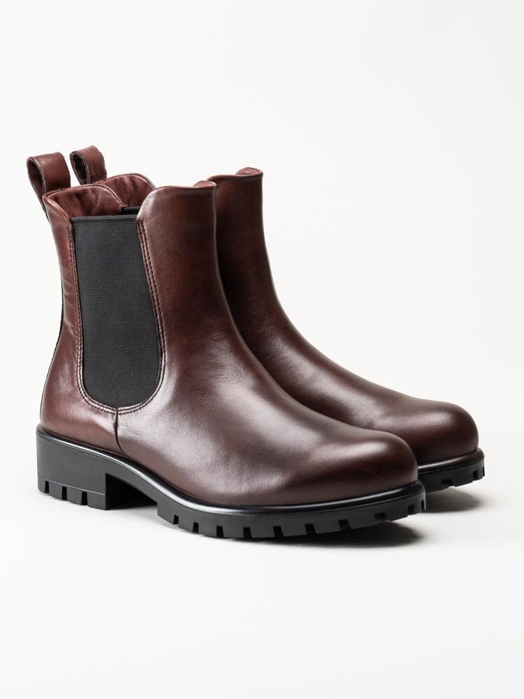 Ecco - Modtray W - Vinröda chelsea boots i skinn